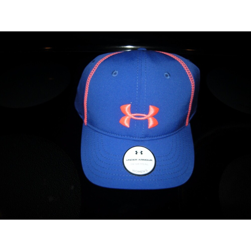 Brand New Misses Blue & Orange Under Armour Heat Gear Hat, Size OSFM